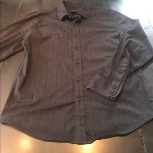 Calvin Klein Black Threaded Button Up Mens Large